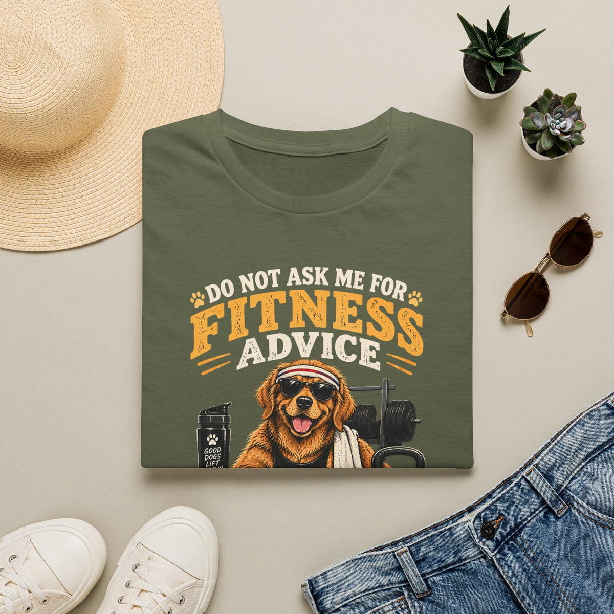 Do Not Ask Me for Fitness Advice T-Shirt — Funny Dog Trainer Gym Shirt