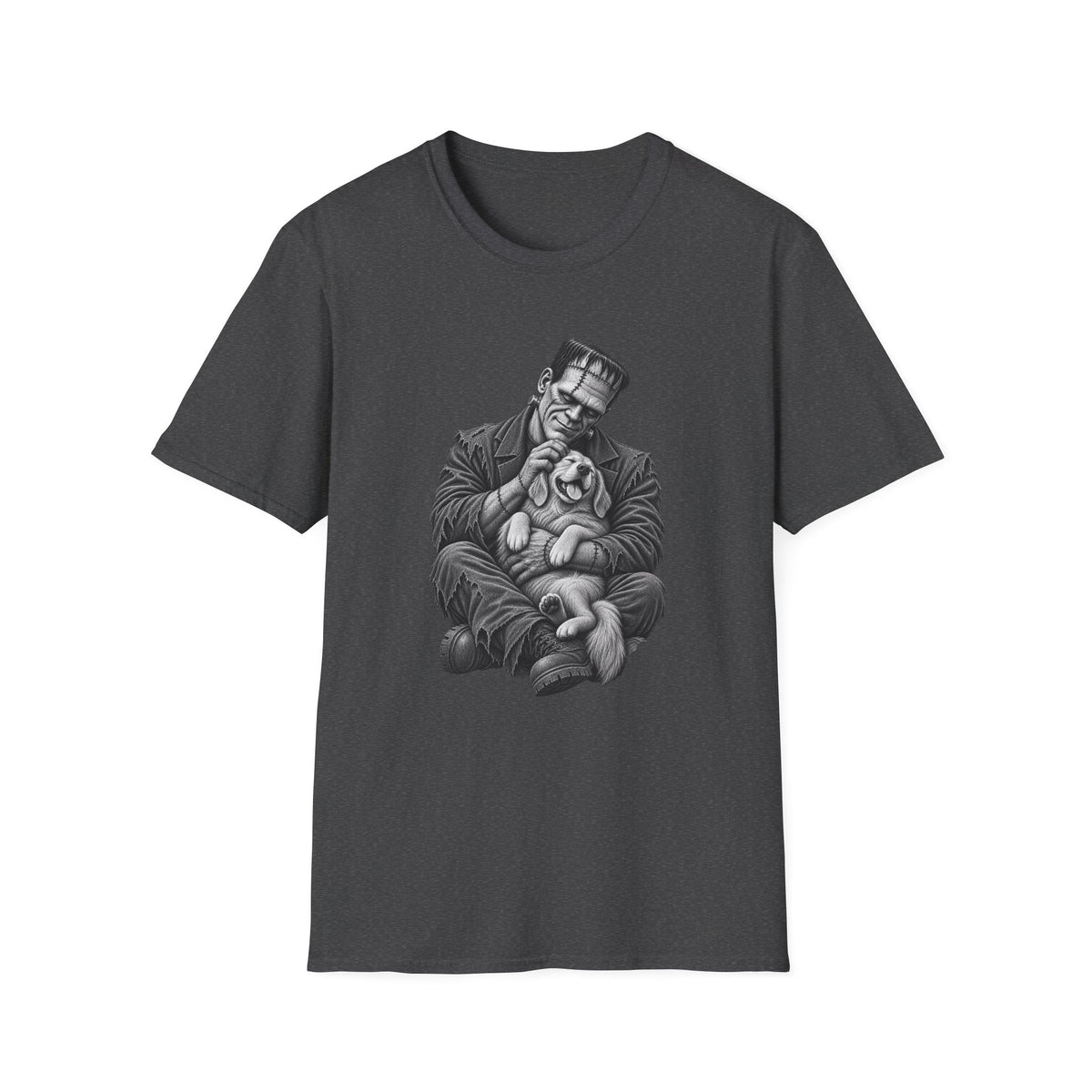 Frankenstein & Puppy Graphic T-Shirt