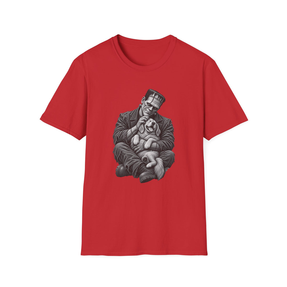 Frankenstein & Puppy Graphic T-Shirt