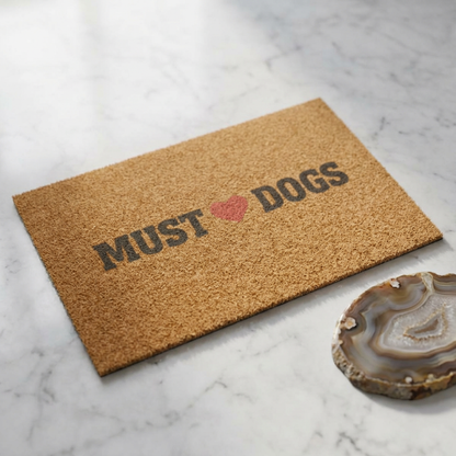 Doormat — "Must  Love Dogs" Outdoor Welcome Mat for Dog Lovers