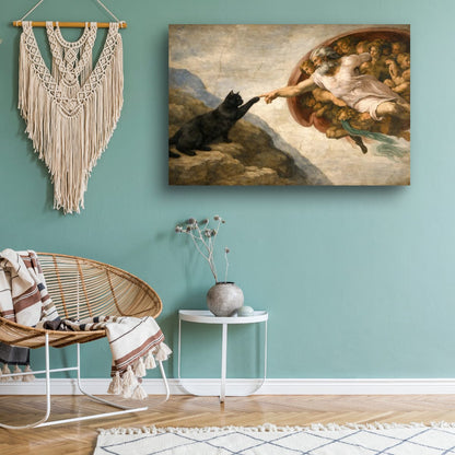Digital download Creation of Cat: Matte Horizontal Art Poster