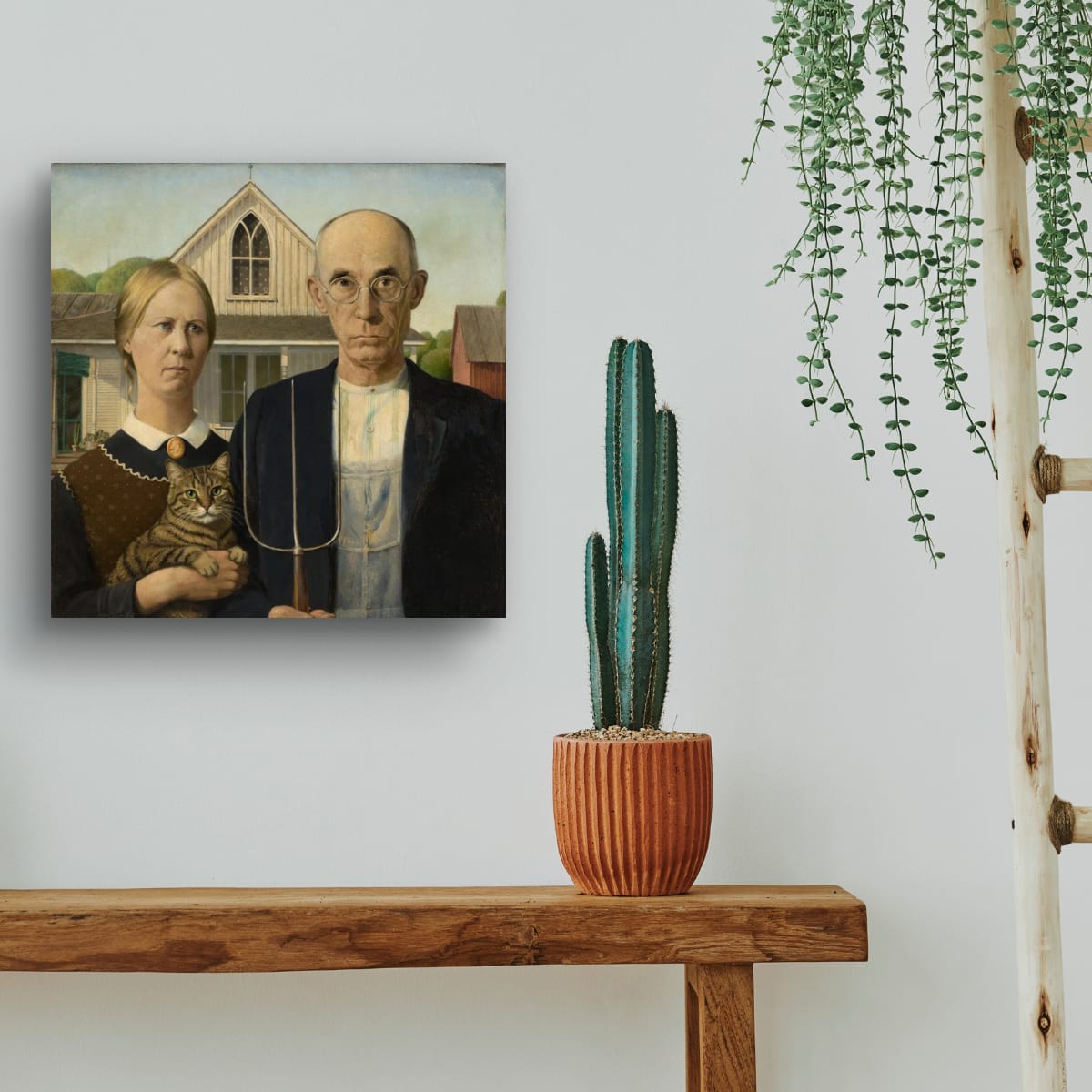 Vintage Gothic American Gothic Poster — Matte Vertical Art Print