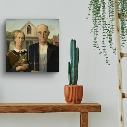 Vintage Gothic American Gothic Poster — Matte Vertical Art Print