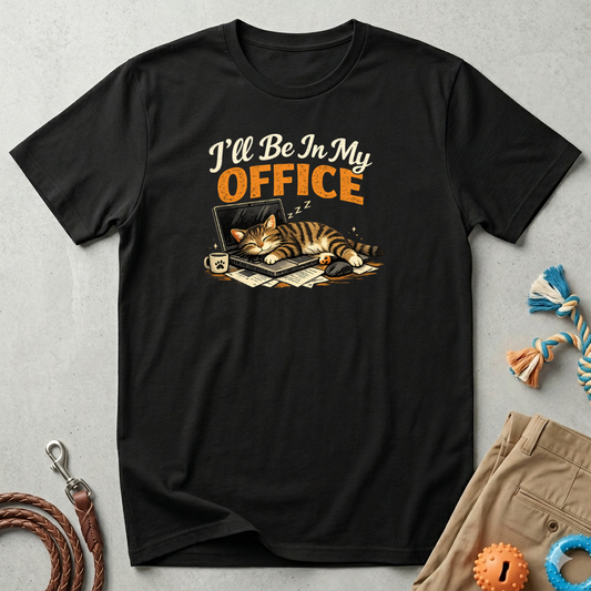 T-Shirt — I'll Be In My Office (Sleeping Cat) Cute Cat Lover Tee