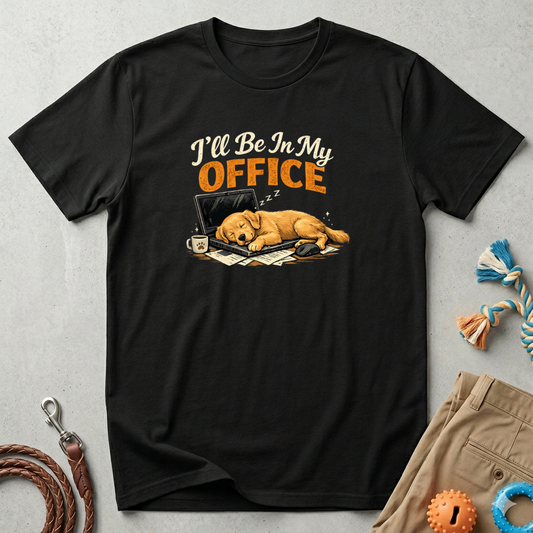 Dog Nap Office T-Shirt – Funny Sleeping Puppy Work Humor Tee