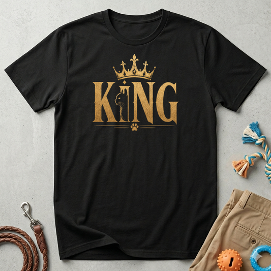King Crown Graphic T-Shirt — Gold Royalty Tee