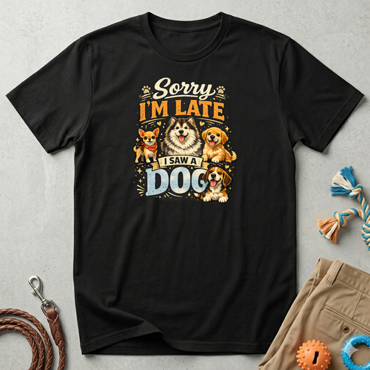 Sorry I’m Late I Saw A Dog T-Shirt