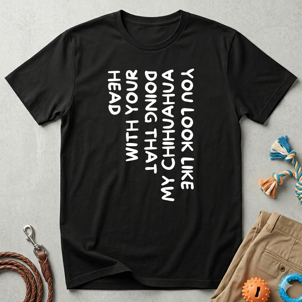 T‑Shirt — “You Look Like my Chihuahua” Vertical Graphic Tee
