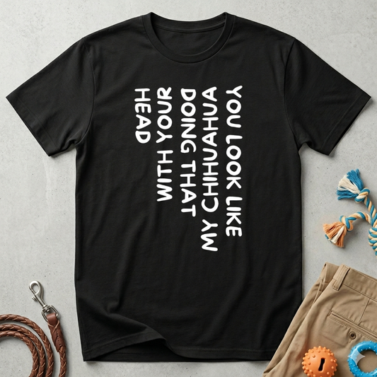 T‑Shirt — “You Look Like my Chihuahua” Vertical Graphic Tee
