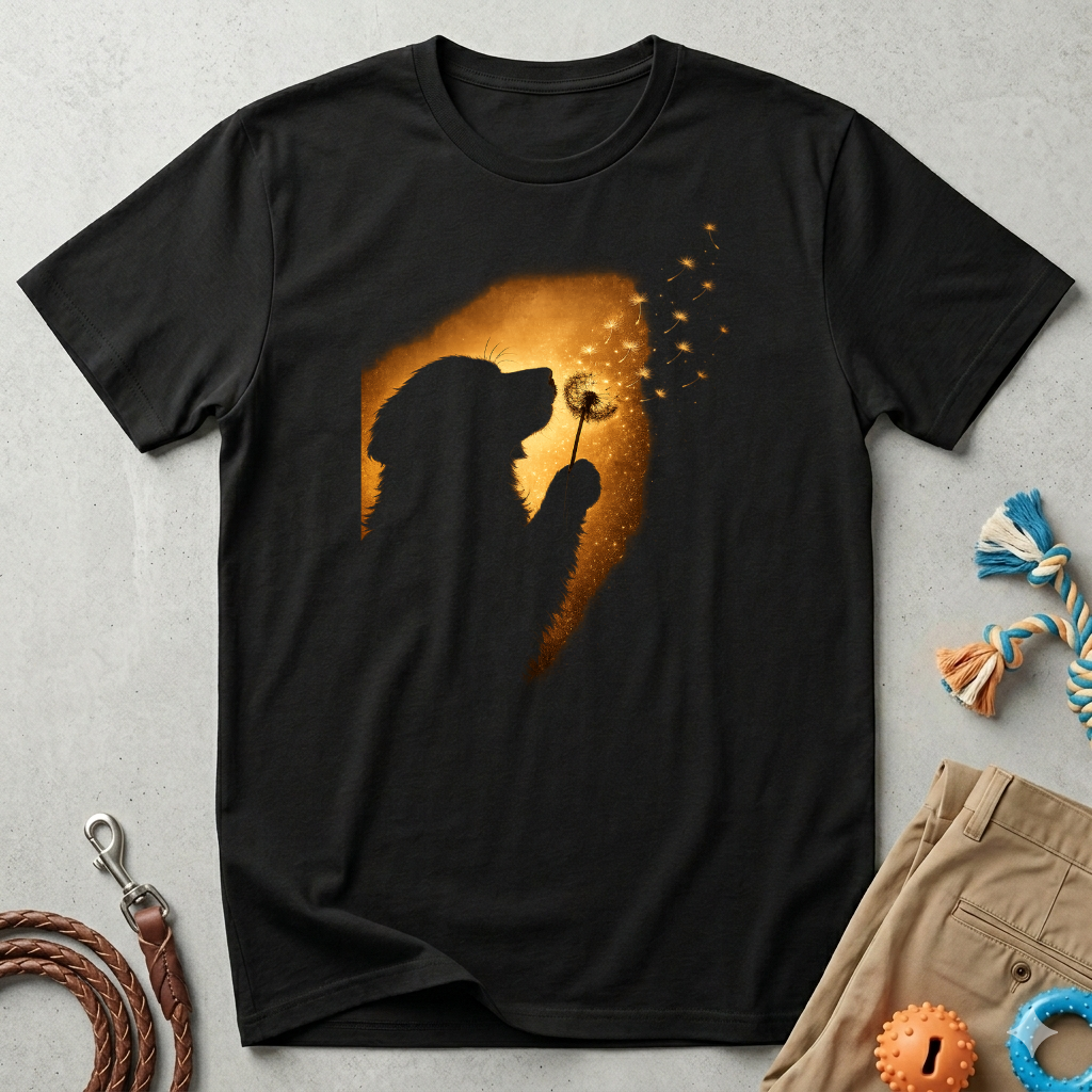 Dog & Dandelion Silhouette T-Shirt