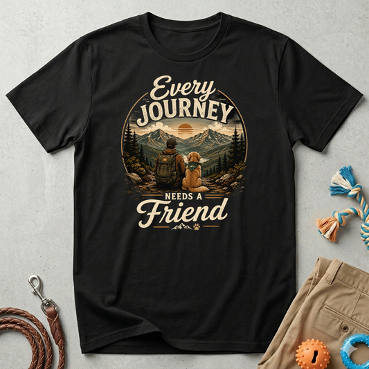 Every Journey T-Shirt — "Every Journey Needs a Friend" Adventure Graphic Tee