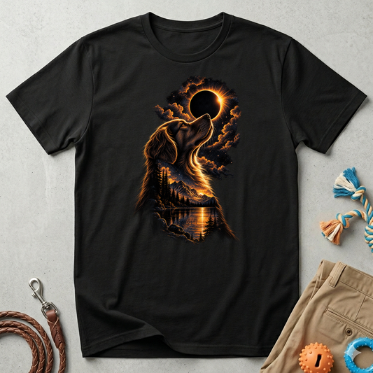 Dog Eclipse T-Shirt — Celestial Howl Graphic Tee