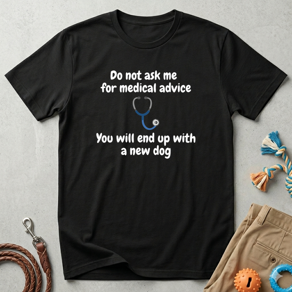 Do Not Ask Me for Medical Advice T‑Shirt — Funny Doctor & Dog Lover Tee
