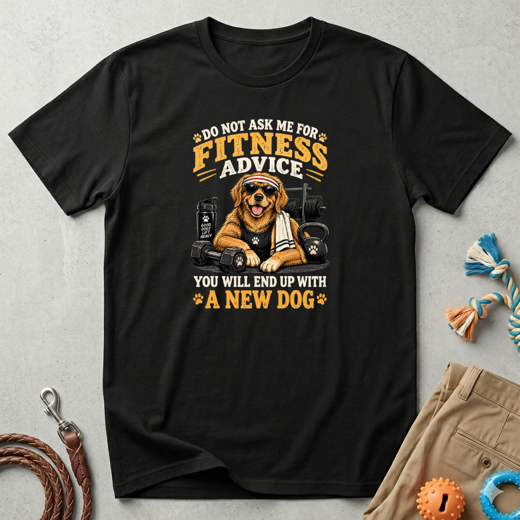 Do Not Ask Me for Fitness Advice T-Shirt — Funny Dog Trainer Gym Shirt