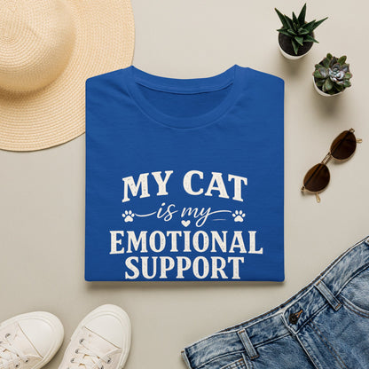 Cat Emotional Support T-Shirt — "My Cat Is My Emotional Support" Graphic Tee