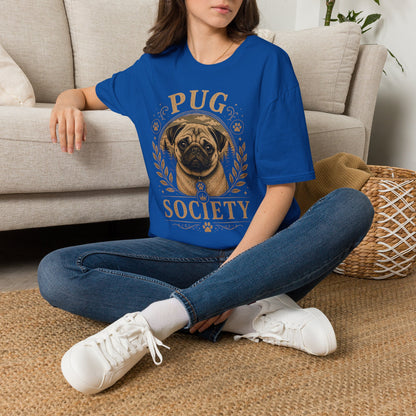 Pug Society T-Shirt — Vintage Pug Dog Graphic Tee for Pug Lovers