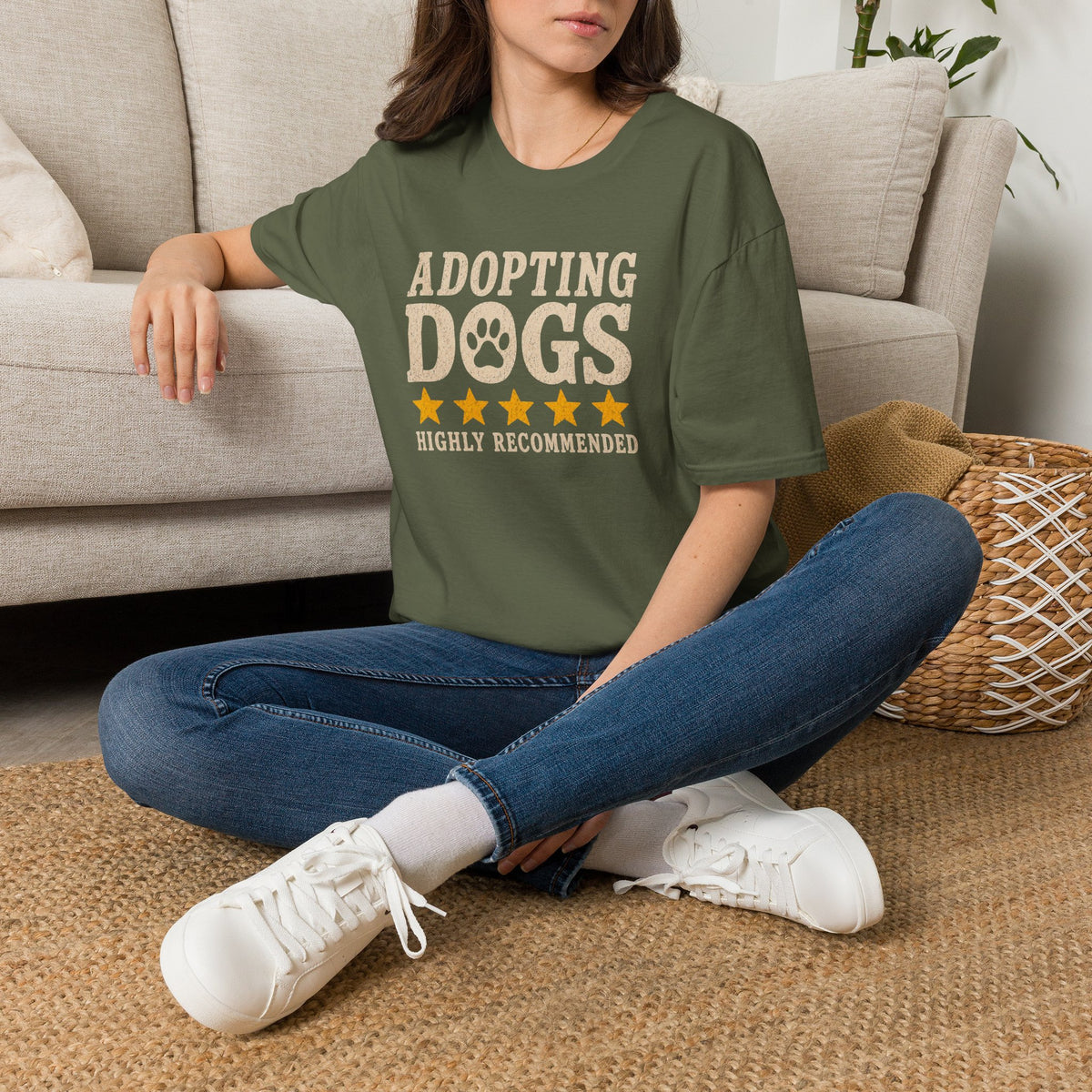 Adopting Dogs Highly Recommended' Rescue Pet Lover Tee