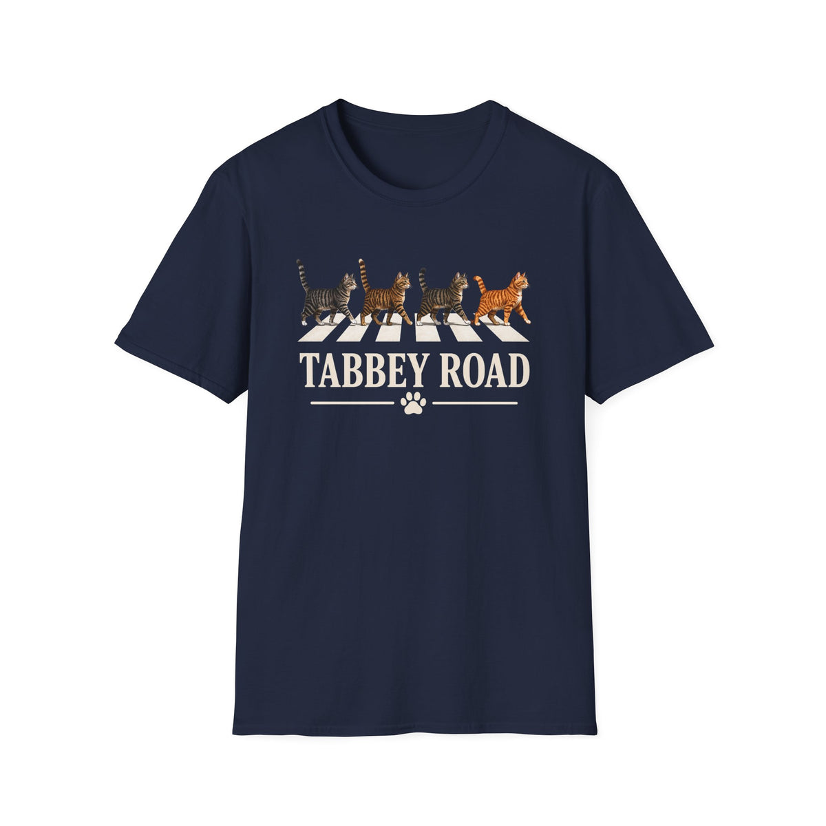 Tabbey Road T-Shirt — Cats Crossing Beatles Parody Tee