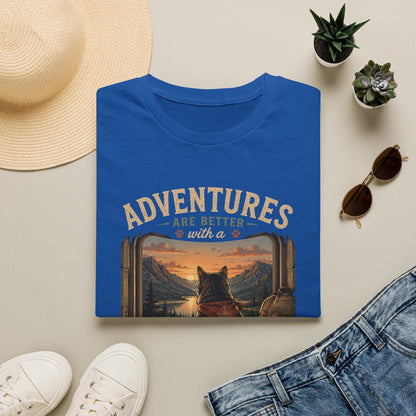 Adventure Cat T‑Shirt — “Adventures Are Better with a Cat” Graphic Tee