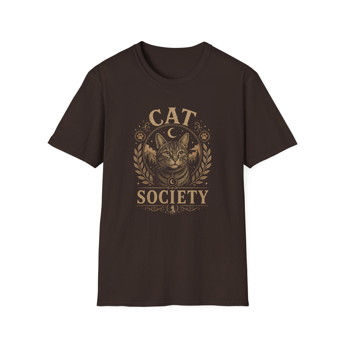 Cat Society T-Shirt — Vintage Cat Crest Graphic Tee