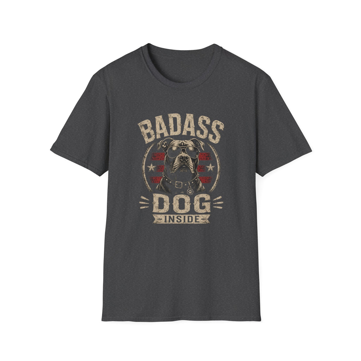 Badass Dog Inside T-Shirt — Funny Paw & Bulldog Graphic Tee for Dog Lovers