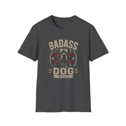 Badass Dog Inside T-Shirt — Funny Paw & Bulldog Graphic Tee for Dog Lovers