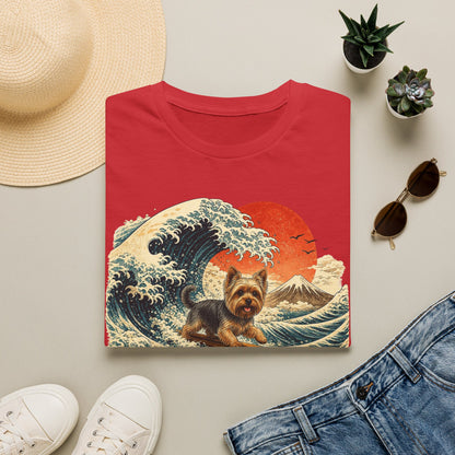Yorkshire Terrier Wave T-Shirt — Japanese Wave Surf Dog Graphic Tee