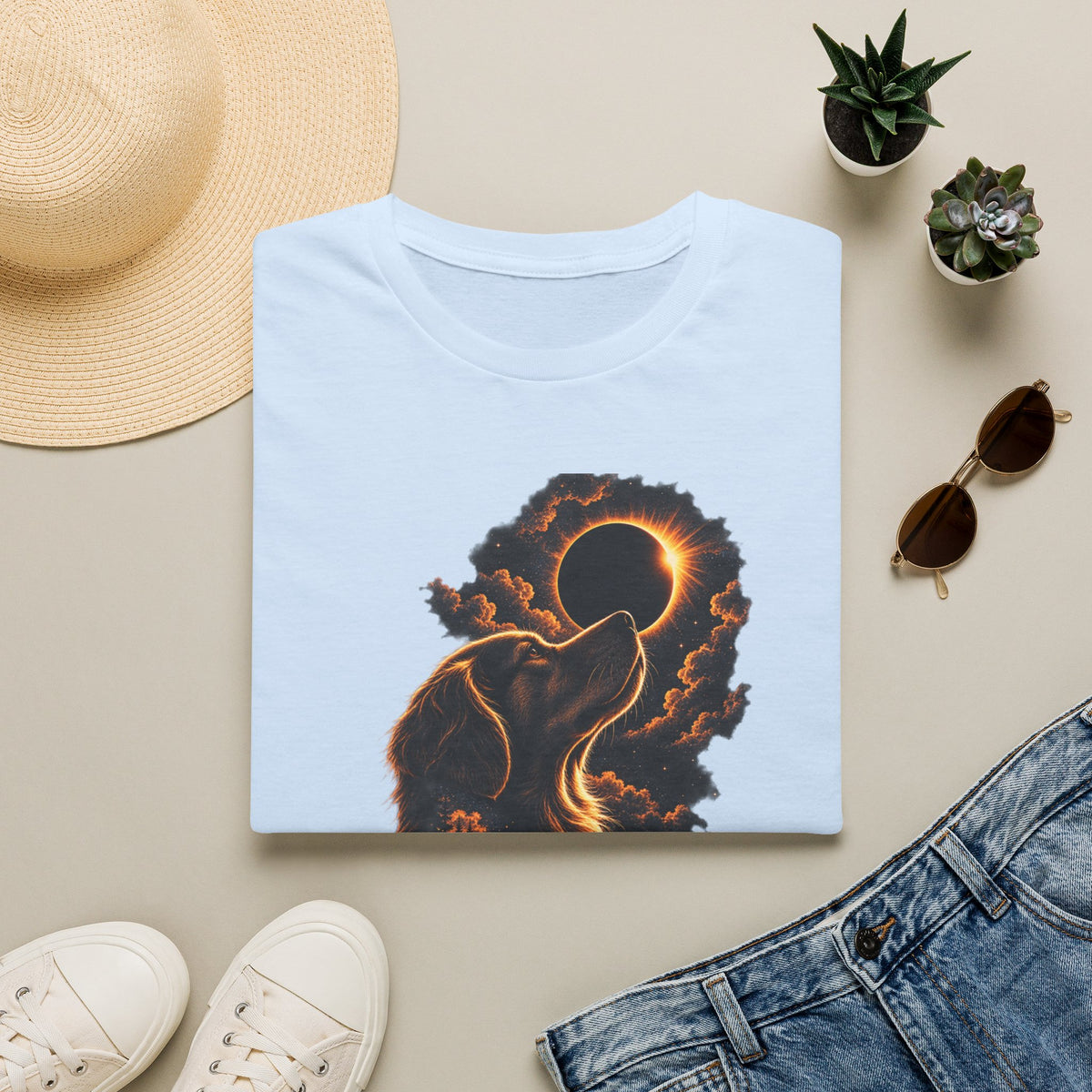 Dog Eclipse T-Shirt — Celestial Howl Graphic Tee