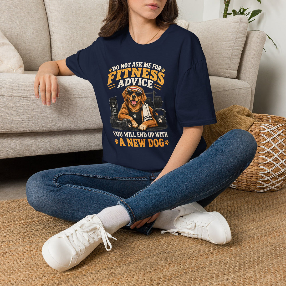 Do Not Ask Me for Fitness Advice T-Shirt — Funny Dog Trainer Gym Shirt
