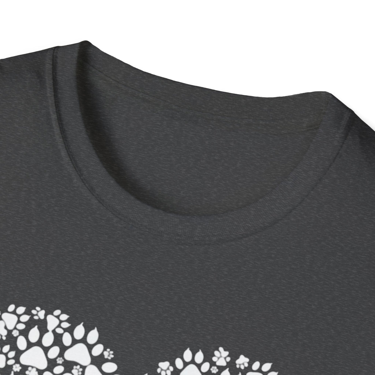 Paw Heart T-Shirt — White Doodle Paw Heart Graphic Tee