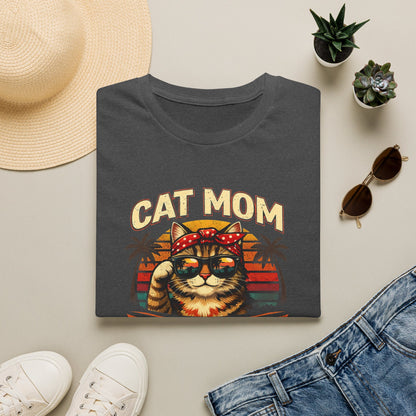 Cat Mom T-Shirt — "Cat Mom Like A Regular Mom But Cooler" Retro Graphic Tee