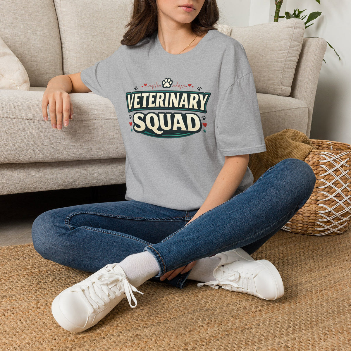 Veterinary Squad T-Shirt — Cute Paw Print Vet Team Tee