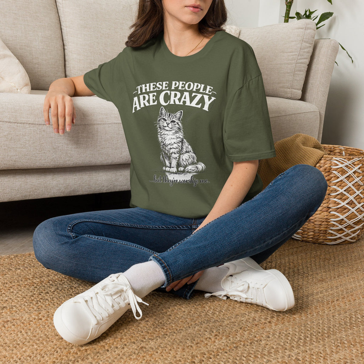 These People Are Crazy Cat T-Shirt — Funny Cat Lover Tee