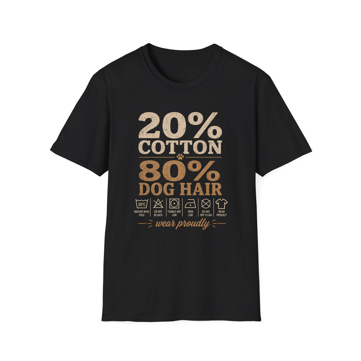 Dog Mom T-Shirt — 20% Cotton 80% Dog Hair Graphic Tee