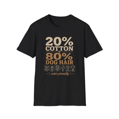 Dog Mom T-Shirt — 20% Cotton 80% Dog Hair Graphic Tee