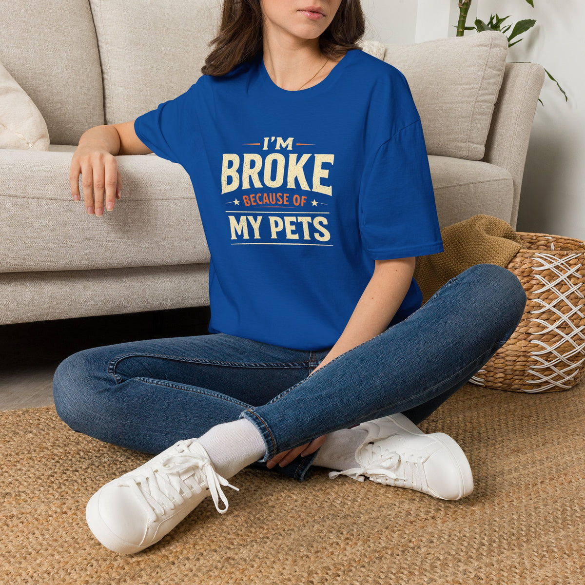 I'm Broke Because of My Pets T-Shirt — Funny Pet Lover Tee
