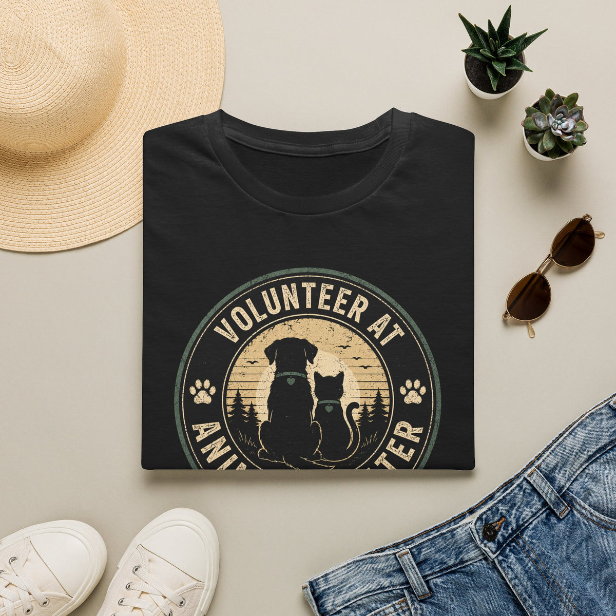 Volunteer at Animal Shelter T-Shirt — Rescue Pet Lover Tee