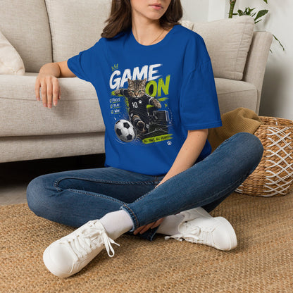 Game On Soccer T‑Shirt — Cat Player Design (Focus • Play • Win)