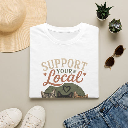 Support Your Local Shelter T-Shirt — Rescue Cats Adoption Fundraiser Tee