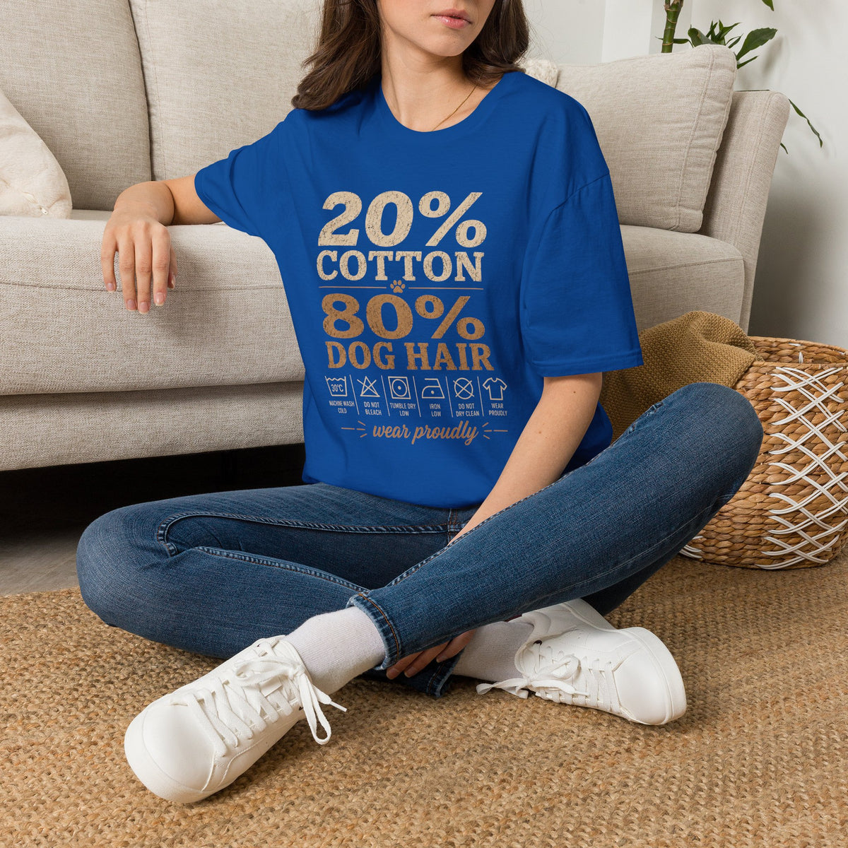 Dog Mom T-Shirt — 20% Cotton 80% Dog Hair Graphic Tee