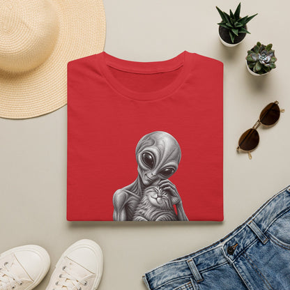 Alien Holding Cat T-Shirt — Cute Sci‑Fi Cat Lover Graphic Tee