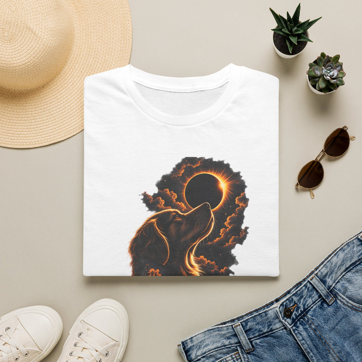 Dog Eclipse T-Shirt — Celestial Howl Graphic Tee