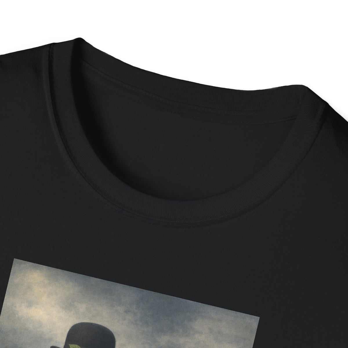 Surreal Magritte-Inspired Man with Apple T-Shirt — Vintage Surrealist Art Tee