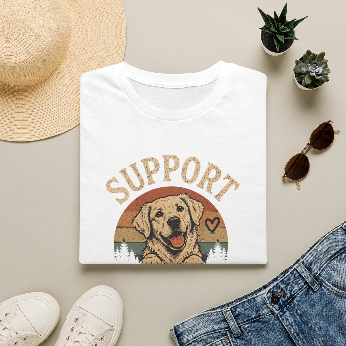 Support Your Local Shelter T-Shirt — Rescue Dog Vintage Graphic