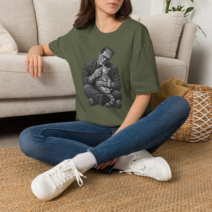 Frankenstein Holding Kitty T-Shirt — Cute Gothic Horror Tee