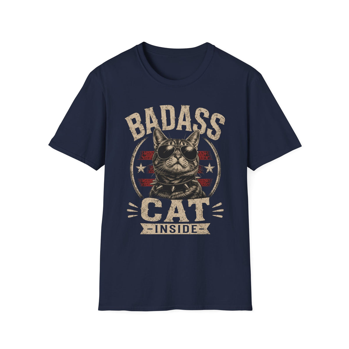 Badass Cat T-Shirt — Retro Sunglasses Cat Graphic Tee