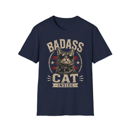 Badass Cat T-Shirt — Retro Sunglasses Cat Graphic Tee