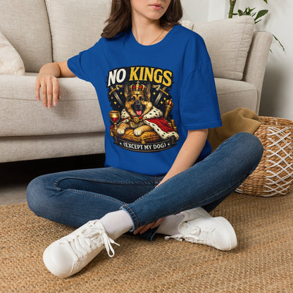 T-Shirt — "No Kings (Except My Dog)" German Shepherd Royalty Tee