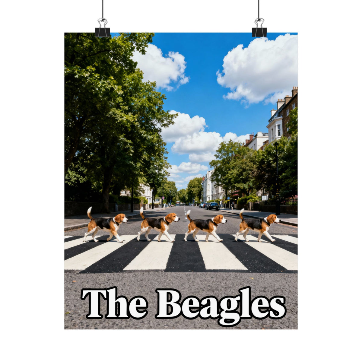 Beagle Band Poster — 'The Beagles' Matte Vertical Dog Art Print