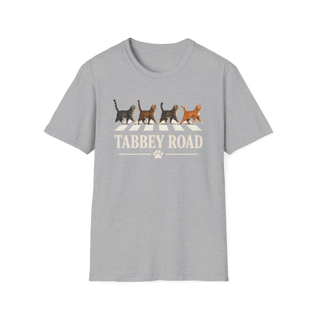 Tabbey Road T-Shirt — Cats Crossing Beatles Parody Tee
